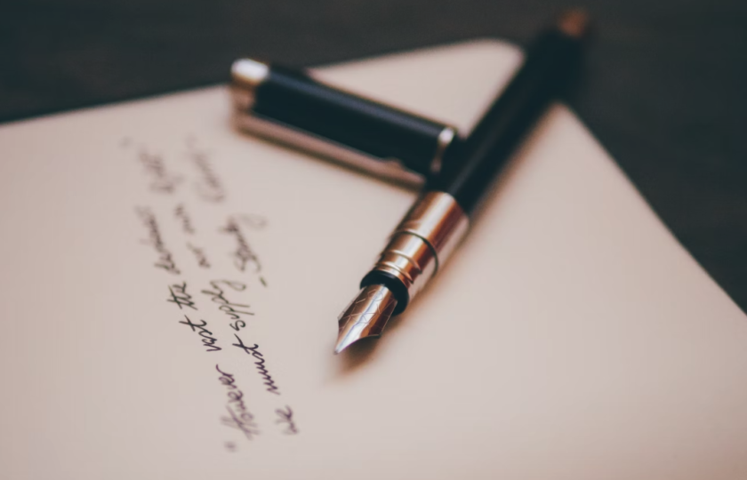 Pen and paper - writing a will