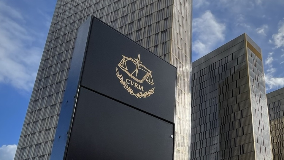 Sign in front of the Court of Justice of the European Union. Image credit:	Luxofluxo via Wikimedia Commons