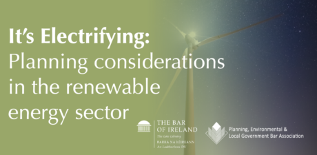 Open-to-all Event on 3rd May | It’s Electrifying: Planning considerations in the renewable energy sector